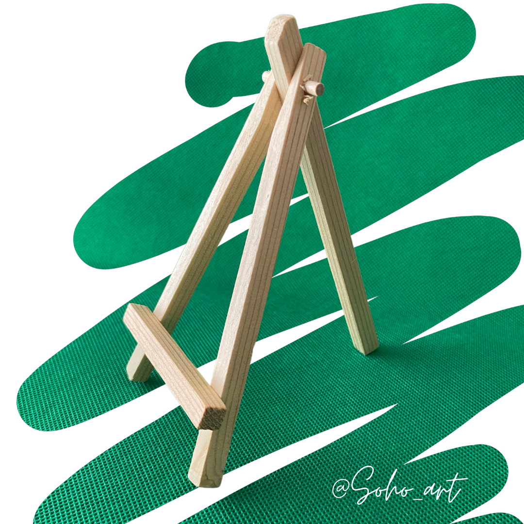 CUADRO CON CABALLETE DE MADERA