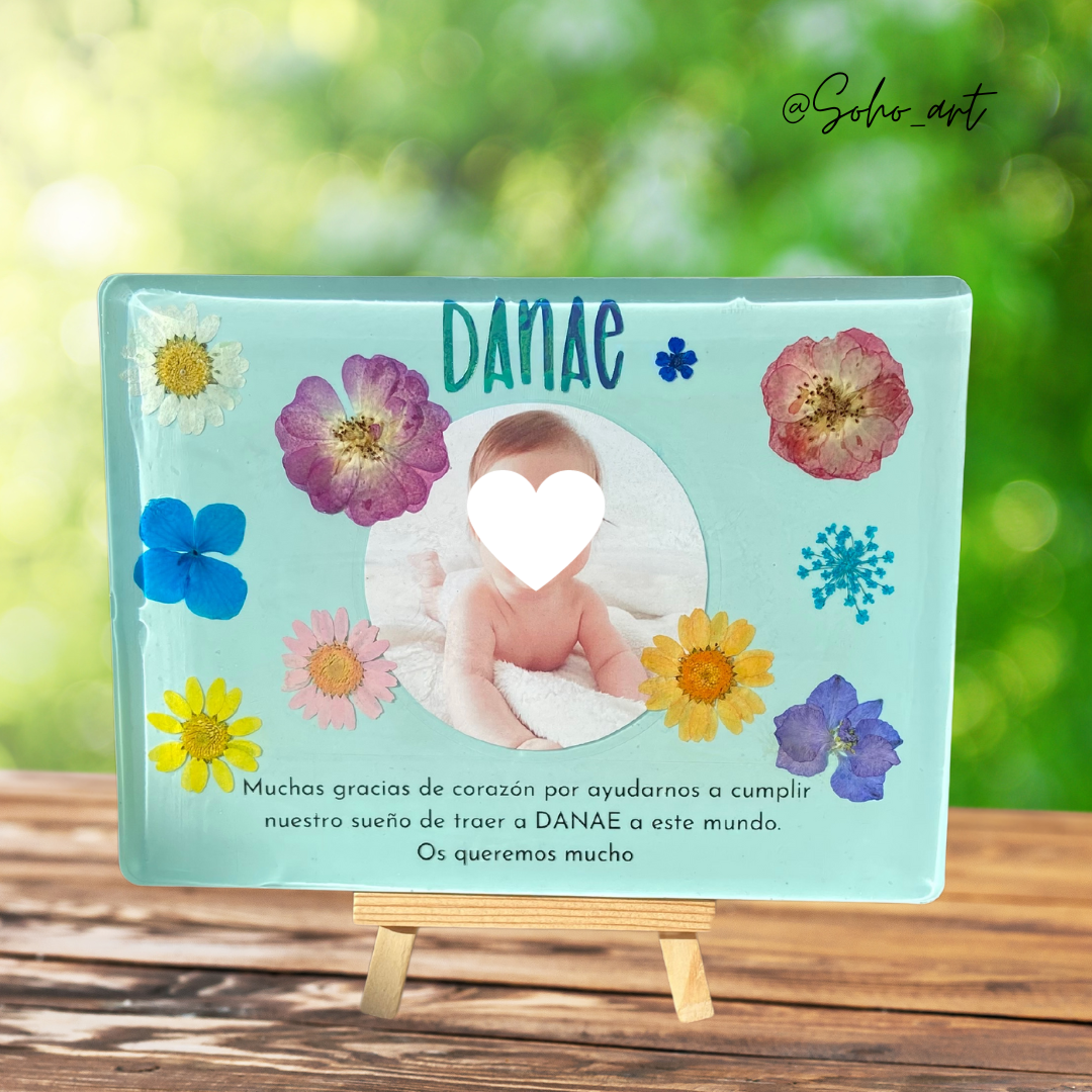 CUADRO CON CABALLETE DE MADERA