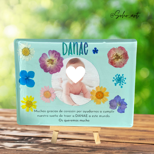 CUADRO CON CABALLETE DE MADERA